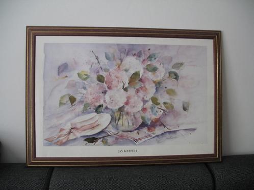 Schilderij Aquarel Jan Kooistra Goudaccenten Vintage, Antiek en Kunst, Kunst | Schilderijen | Klassiek, Ophalen
