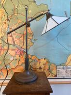 Prachtige vintage kantoor-/notarislamp in Tiffany-stijl, Glas, Ophalen of Verzenden, Minder dan 50 cm, Gebruikt