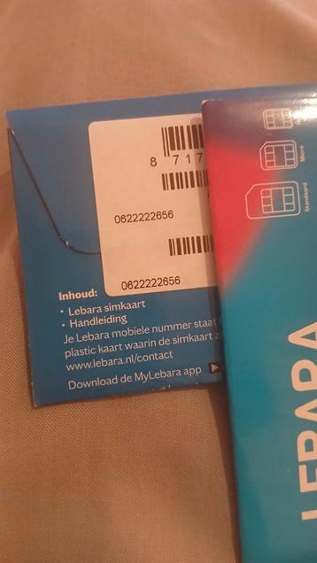 Lebara 0622222656 beschikbaar voor biedingen