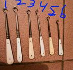 Antieke veterhaakjes - Set van 6, Antiek en Kunst, Ophalen of Verzenden