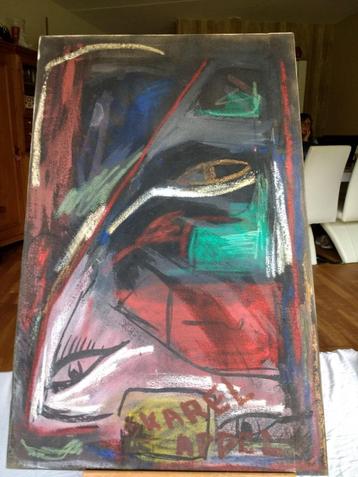 modern schilderij naar Karel Appel beschikbaar voor biedingen