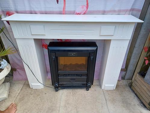 Electrische sfeerhaard met schouw/ombouw  (opknapper) 25€, Huis en Inrichting, Haarden, Gebruikt, Elektrische haard, Ophalen