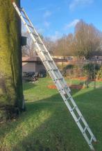 Aluminium ladder, Doe-het-zelf en Verbouw, Ladders en Trappen, Ophalen, Gebruikt, Ladder, Opvouwbaar of Inschuifbaar