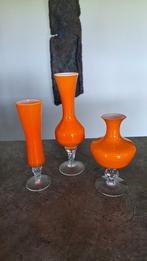 Set Vintage Empoli Opaline Vazen, Ophalen of Verzenden