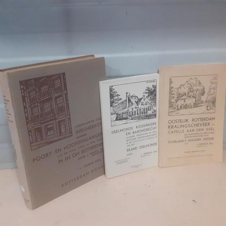 Nr. 165 J. Verheul, 3 historische boekjes van Rotterdam e.o, Boeken, Geschiedenis | Stad en Regio, Gelezen, Ophalen of Verzenden