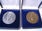 PENNINGEN 2X CREDIT LYONNAIS BANK  40,- SAMEN, Postzegels en Munten, Penningen en Medailles, Verzenden, Overige materialen, Nederland
