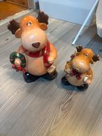 Porseleinen Kerstbeeldjes Rendieren Set, Ophalen of Verzenden, Zo goed als nieuw
