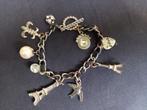 Bedelarmband Parijs thema, Ophalen of Verzenden, Zo goed als nieuw, Zilver, Zilver