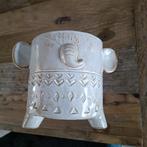 bloempot binnen olifant look gezicht grijs, Tuin en Terras, Bloempotten, Ophalen, Rond, Binnen, Aardewerk