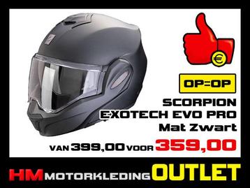 Motorhelm Scorpion EXO-TECH Evo Pro - Mat Zwart - Exo Tech beschikbaar voor biedingen