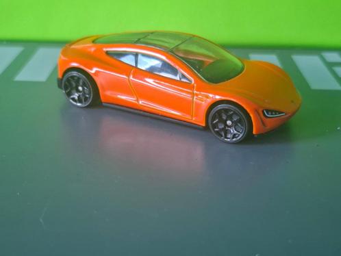 Hotwheels - Tesla Roadster [oranje] 1/60, Hobby en Vrije tijd, Modelauto's | Overige schalen, Gebruikt, Auto, Ophalen of Verzenden