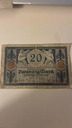 Duitsland 20 mark 1915, Postzegels en Munten, Bankbiljetten | Europa | Niet-Eurobiljetten, Ophalen of Verzenden, Duitsland