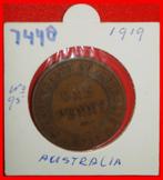 Ⰶ BRITAIN DIES: AUSTRALIA 1 PENNY 1919 NO DOT~GEORGE V 1911-, Verzenden, Losse munt