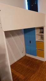 ikea hoogslaper wit met blauw, Gebruikt, Hoogslaper, Ophalen