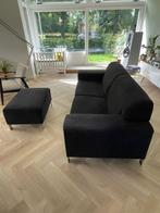 Nette 3-zits bank met poef, Ophalen, Gebruikt, Driepersoons, 75 tot 100 cm