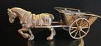 Antieke koperen paard en wagen, Antiek en Kunst, Antiek | Koper en Brons, Ophalen of Verzenden, Koper