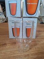 4x dubbelwandige thee/koffieglazen, Nieuw, Glas, Overige stijlen, Glas of Glazen