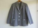 Frankenwalder blazer jasje donkerblauw wit geruit/geblokt 40, Kleding | Dames, Maat 38/40 (M), Blauw, Ophalen of Verzenden, Jasje