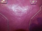 Yves Saint Laurent paarse ruime leren vintage tas, Verzenden, Gebruikt, Paars, Handtas