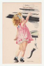 Meisje speelt piano.  A. Kermer.  Ned. Illustratoren., 1940 tot 1960, Overige thema's, Ongelopen, Verzenden