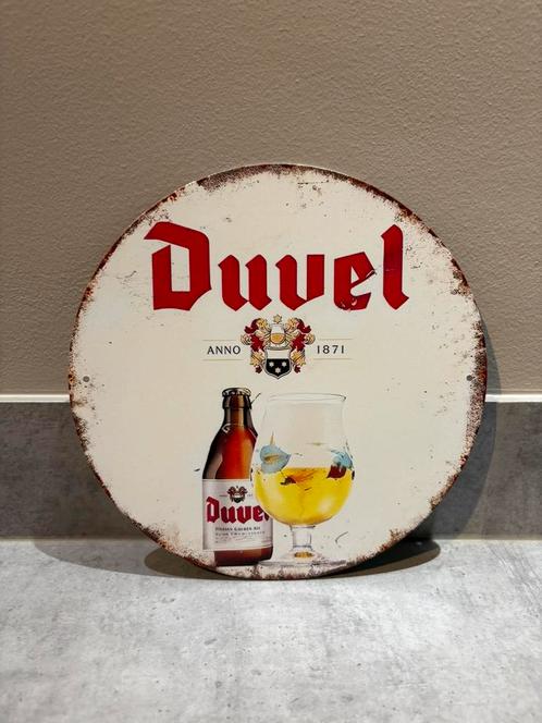Mancave Bar Café Wanddecoratie metalen bordje Duvel bier, Verzamelen, Merken en Reclamevoorwerpen, Zo goed als nieuw, Reclamebord