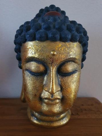 Grote Gouden Boeddha rustig gezicht (gold buddha ) beschikbaar voor biedingen