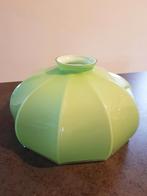 Vintage groen glazen lampenkap, Huis en Inrichting, Lampen | Lampenkappen, Rond, Ophalen of Verzenden, Zo goed als nieuw, Minder dan 25 cm