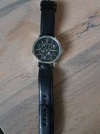 OozO horloge - polshorloge zwart, Overige merken, Leer, Staal, Polshorloge