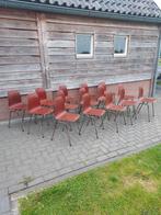 15 x vintage design schoolstoelen partij stoelen, Ophalen, Gebruikt, Bruin, Vijf, Zes of meer stoelen