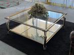 Glazen Salontafel 100x100x40, Huis en Inrichting, Ophalen, Gebruikt, Vierkant, Glas