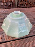 Vintage pastel groene lampenkap opaline glas, Huis en Inrichting, Lampen | Lampenkappen, Rond, Ophalen of Verzenden, Zo goed als nieuw