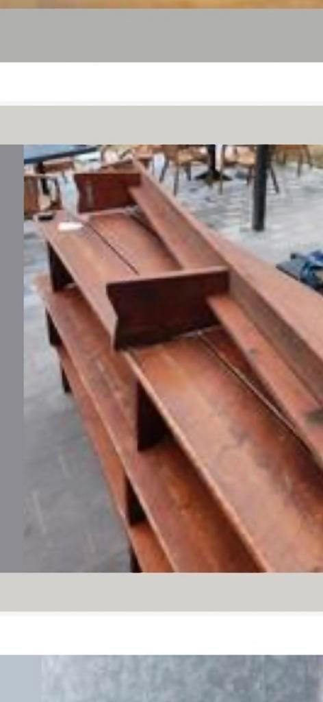 Houten bankjes. Lange bank hout., Huis en Inrichting, Banken | Voetenbanken en Poefen, Gebruikt, 125 cm of meer, Rechthoekig, Hout