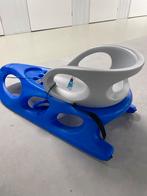 KHW Blauwe Slee met rugleuning, Kinderen en Baby's, Speelgoed | Buiten | Sleeën, Ophalen, Rugleuning, Gebruikt, Kunststof