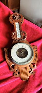 Prachtig Antiek WEERSTATION. Barometer en Thermometer, Ophalen of Verzenden, Weerstation