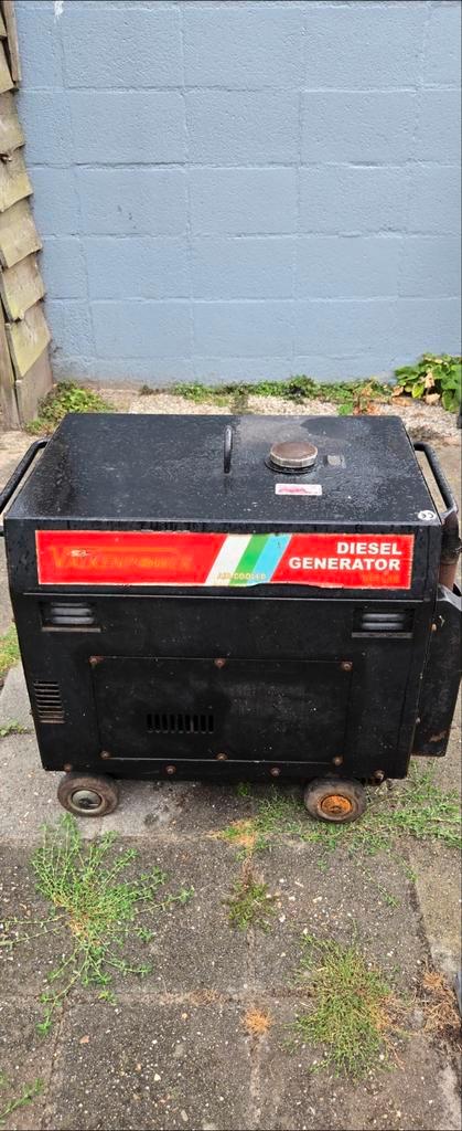 Diesel Generator - Valkenpower, Doe-het-zelf en Verbouw, Aggregaten, Gebruikt, Dieselolie, 5 tot 10 kVA, Elektrisch startend, Ophalen of Verzenden