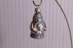 Kerstbal kerstman zilver antiek vintage glitter kerst, Ophalen of Verzenden, Zo goed als nieuw