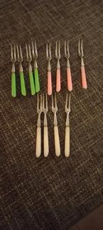 12 RETRO/VINTAGE COCKTAIL/TAPAS VORKJES 3 KLEUREN, Ophalen of Verzenden, Huis en Inrichting
