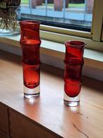 Bo Borgstrom Bamboo Vazen - Aseda Glasbruk - set van twee, Ophalen of Verzenden