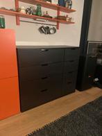 Ikea Nordli Zwarte Kast met 6 Lades, Ophalen, Overige materialen, Gebruikt, 100 tot 150 cm
