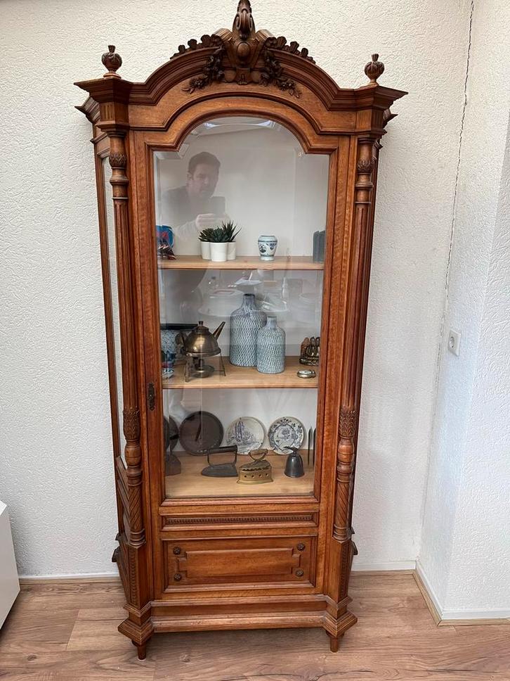 Antieke Vitrinekast, Antiek en Kunst, Antiek | Meubels | Kasten, Ophalen