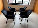 Tectake Eetkamerstoelen Zwart Fluweel, Ophalen, Gebruikt, Zwart, Metaal