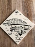 Antieke tegel van 50 jaar thoolse brug 1928 - 1978 tholen, Ophalen