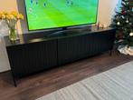 Echt hout WOOOD tv-meubel/wandkast/dressoir - zwart 180CM, Ophalen, 150 tot 200 cm, Zo goed als nieuw, Minder dan 100 cm