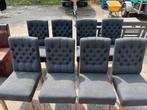 8 mooie grijze eetkamerstoelen, Ophalen, Zo goed als nieuw, Grijs