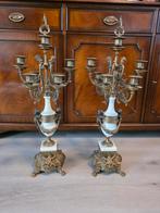 Antieke BREVETTATO kandelaars, paar.H-69cm., Antiek en Kunst, Ophalen, Koper of Brons