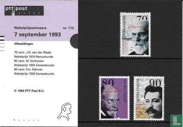 Postzegelmapje 112 Nobelprijswinnaars 1993 NL beschikbaar voor biedingen