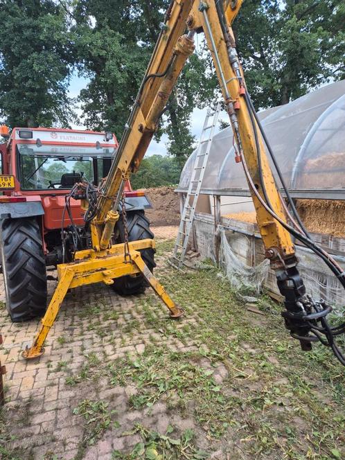 Houtkraan  graafmachine  cultivator  haspel, Zakelijke goederen, Agrarisch | Werktuigen, Grondbewerking, Ophalen