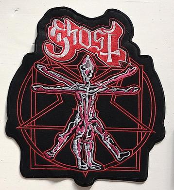 Ghost Vitruvian erg mooie embroidered backpatch 24 x 28 cm  beschikbaar voor biedingen
