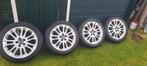 Volvo velgen 205/50/17 met 2x Tyfoon en 2x Minerva band, Auto-onderdelen, 205 mm, 17 inch, Banden en Velgen, Gebruikt