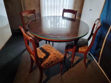 Biedermeier Eethoek met Ronde Tafel beschikbaar voor biedingen